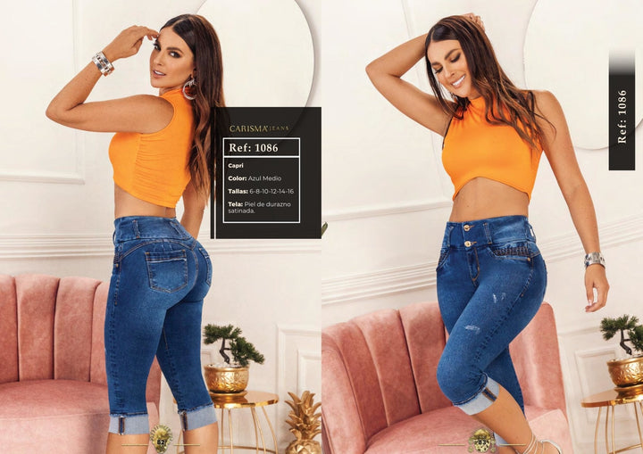 1086 100% Authentic Colombian Push Up Capri by Carisma Jeans** - JDColFashion