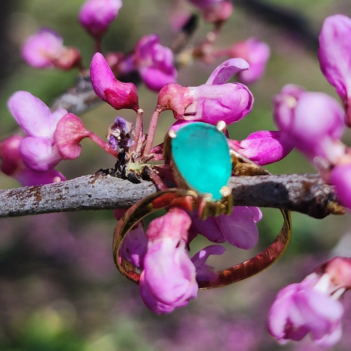 1.24 Carat Naturally Mined Untreated Colombian Emerald Ring in 18K Gold ICG Cert - JDColFashion