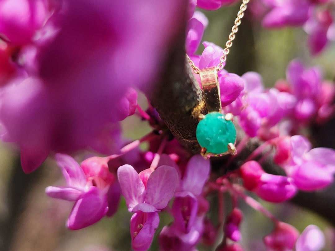 .36 Carat Naturally Mined Untreated Colombian Emerald NECKLACE in 18K Gold ICG - JDColFashion