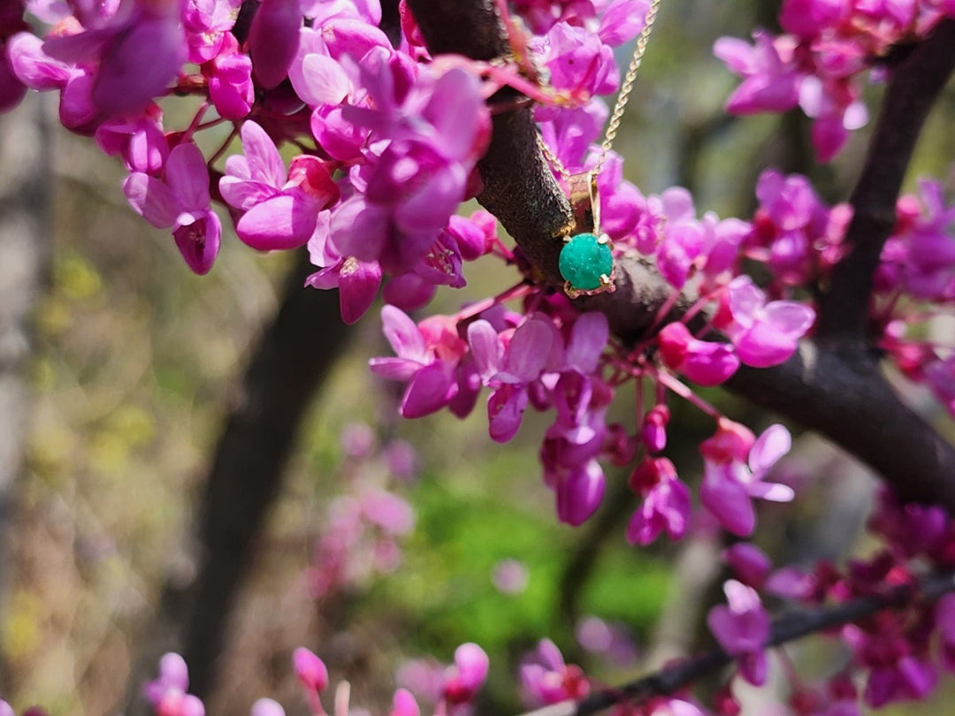 .36 Carat Naturally Mined Untreated Colombian Emerald NECKLACE in 18K Gold ICG - JDColFashion