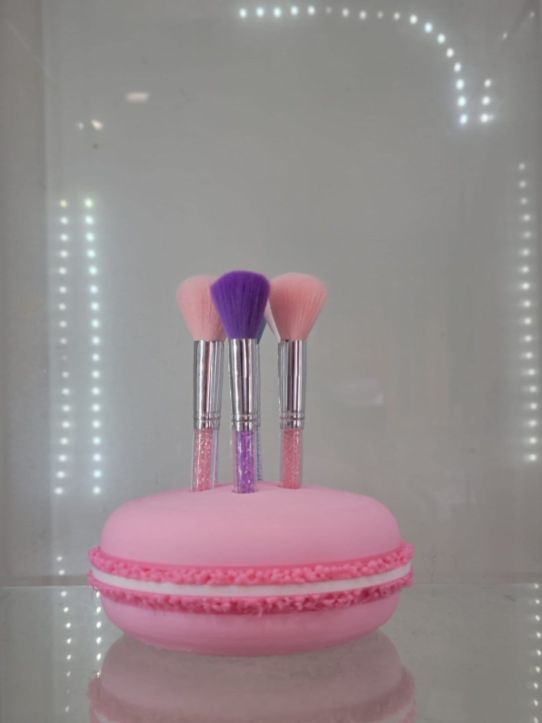 3D Printed Adorable Pink Macaron Brush Organizer - JDColFashion