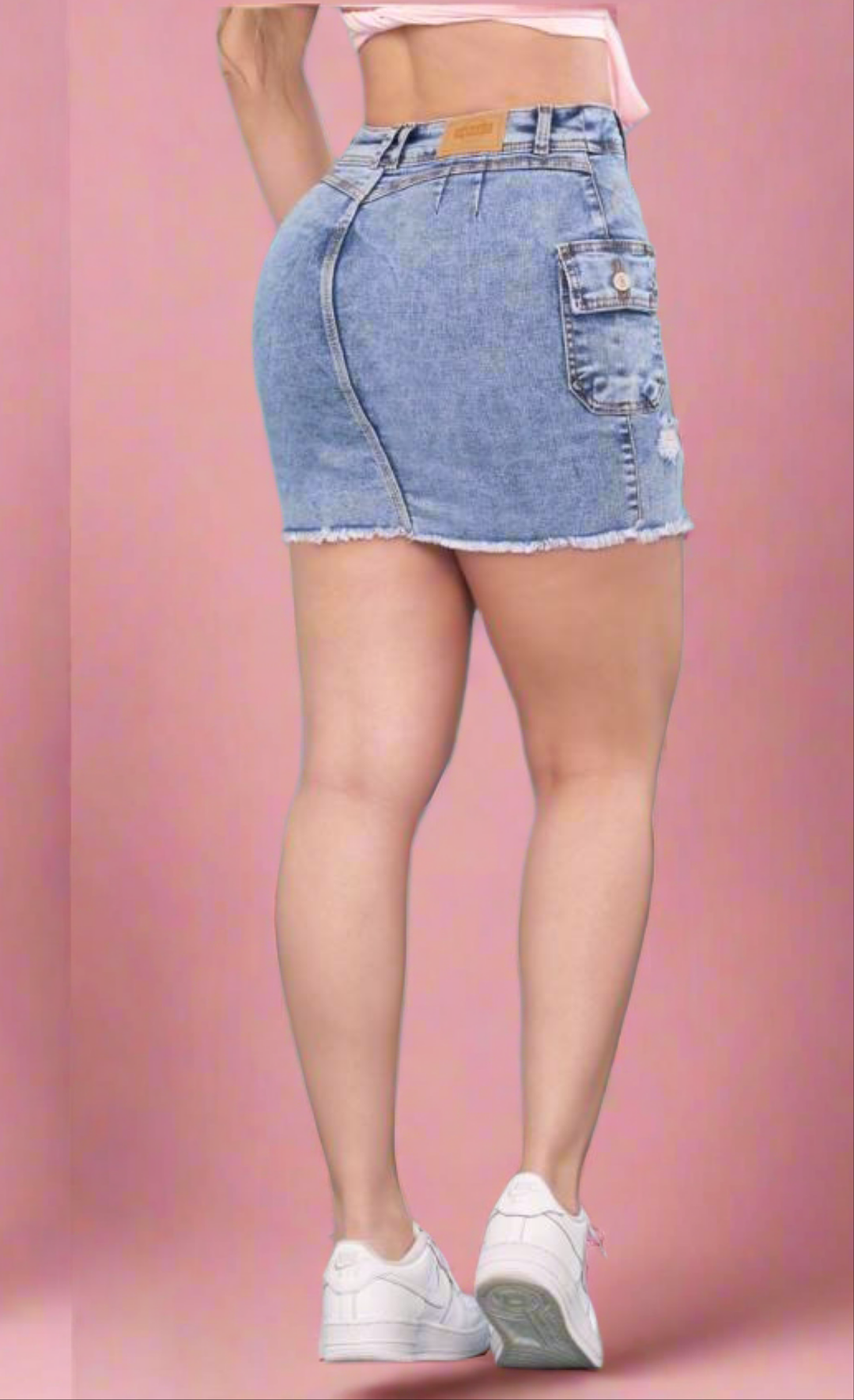6949 100%  Authentic Colombian  Push Up SKIRT