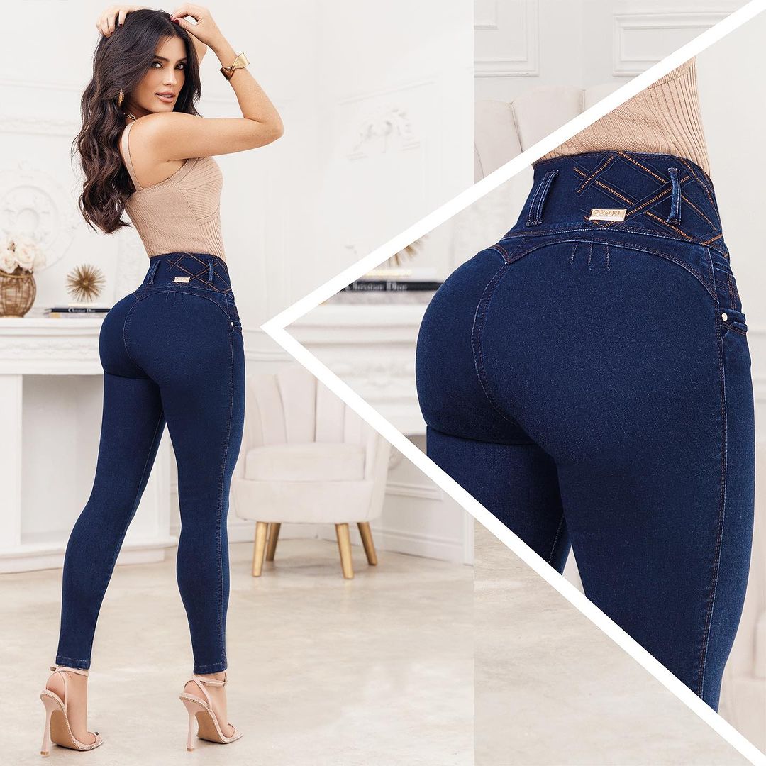 GR329 100% Authentic Colombian Push Up Jeans  Stretch cotton fabric,  Flatten tummy, Push up