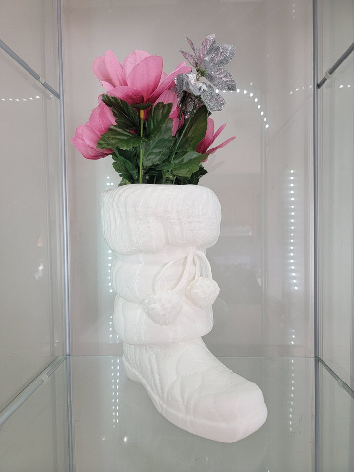 Adorable 3D - Printed Snow Boot Brush Holder with Pom - Poms - JDColFashion