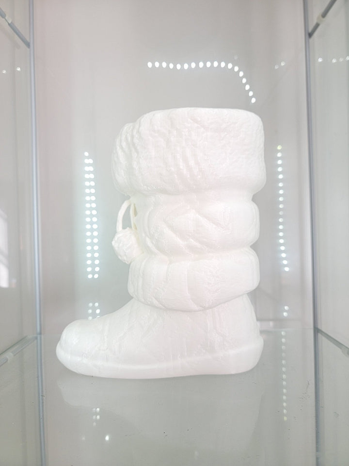 Adorable 3D - Printed Snow Boot Brush Holder with Pom - Poms - JDColFashion