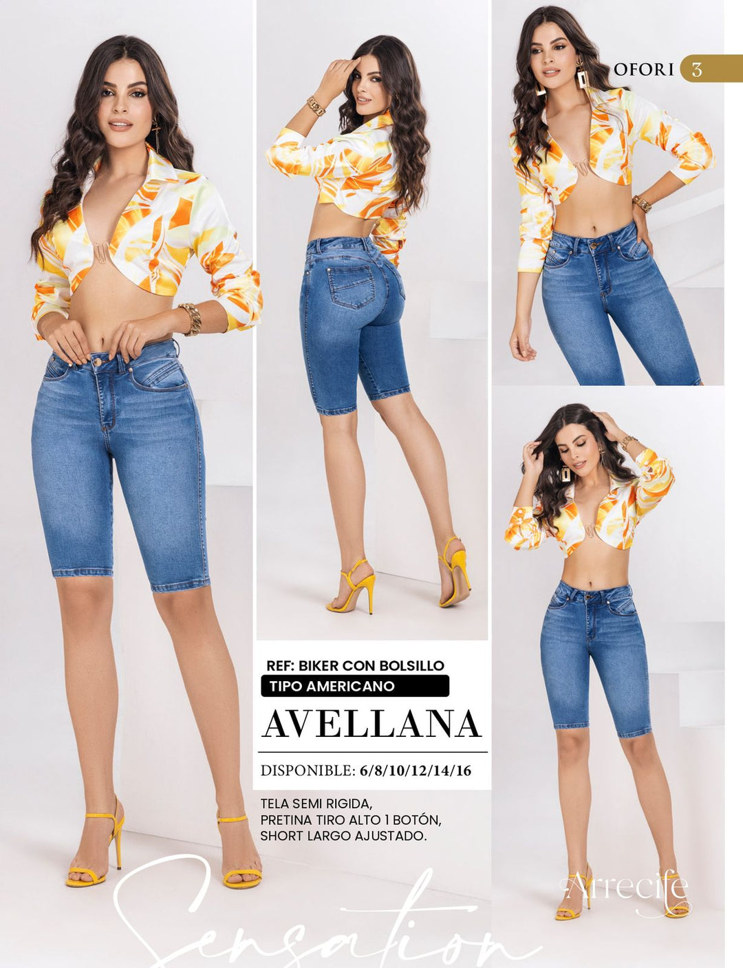 Avellana 100% Authentic Colombian Push Up Capri - JDColFashion