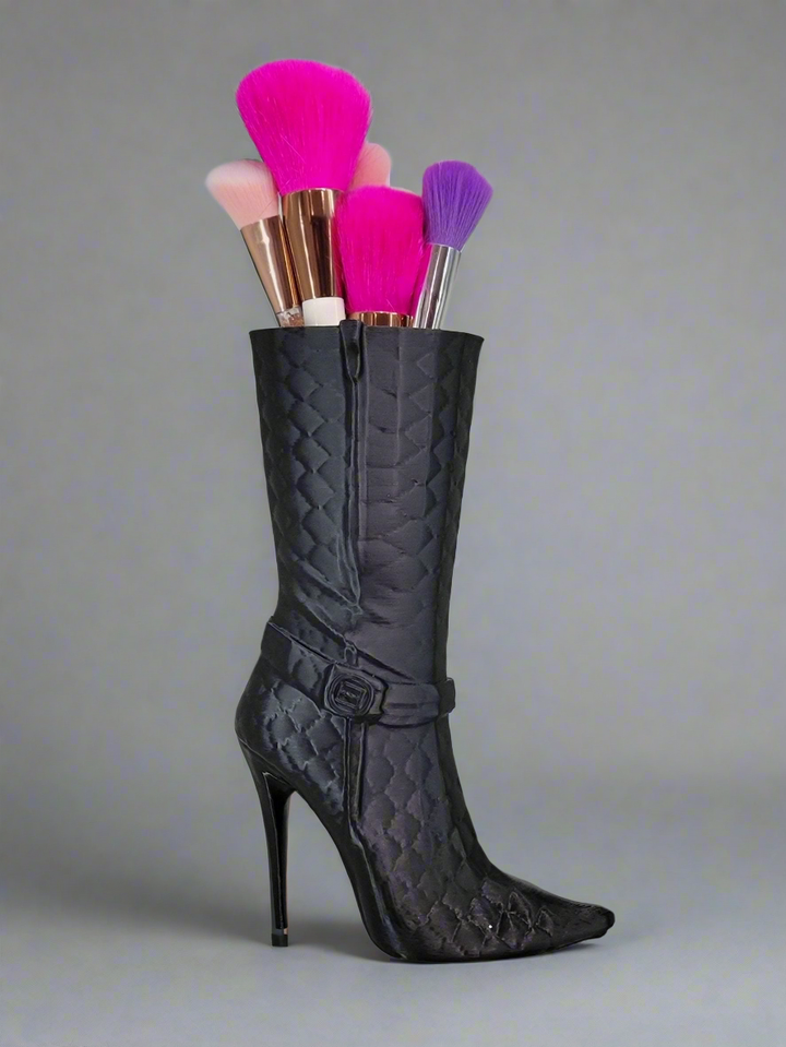 FREE $50 GIFT! Chic High-Heel Boot Brush Holder – Stylish Organizer for Makeup Brushes or Floral Arrangements