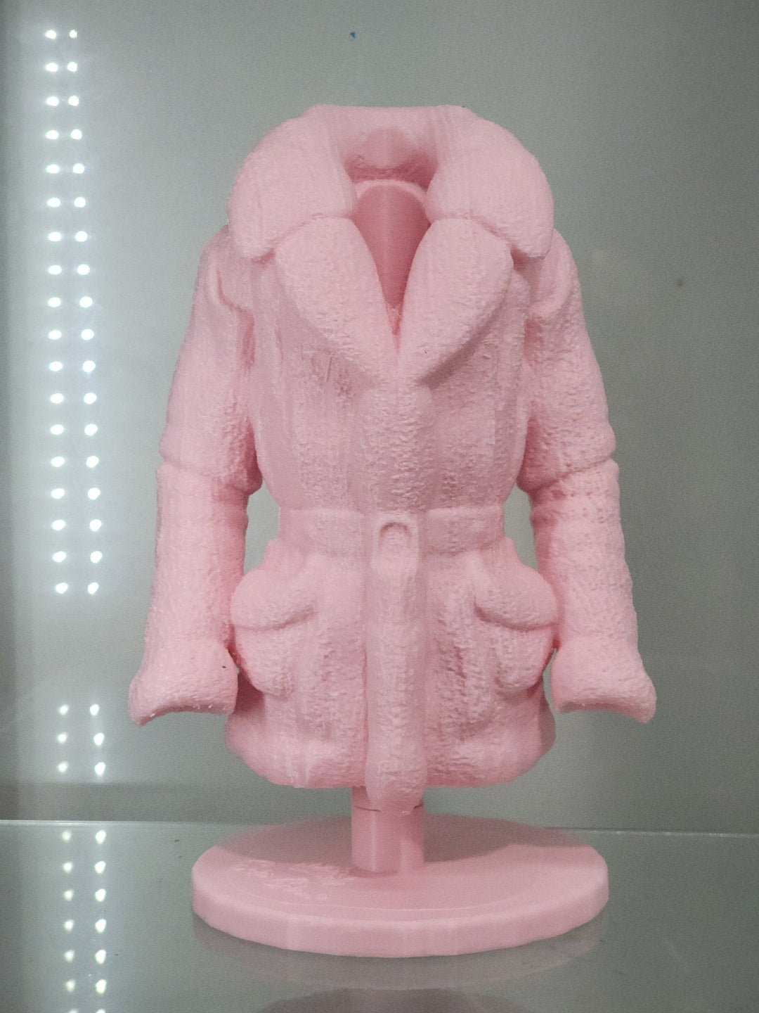 Cozy Pink Coat Makeup Brush Holder - Chic Vanity Organizer - JDColFashion