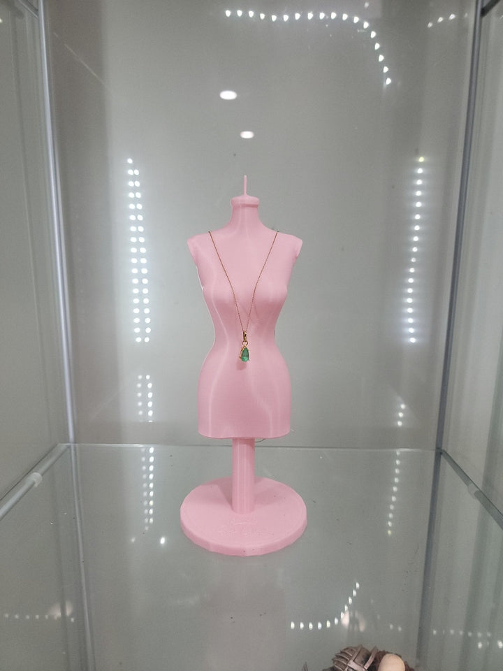 Elegant Pink Mannequin Jewelry Stand - Perfect for Displaying Necklaces & Accessories - JDColFashion