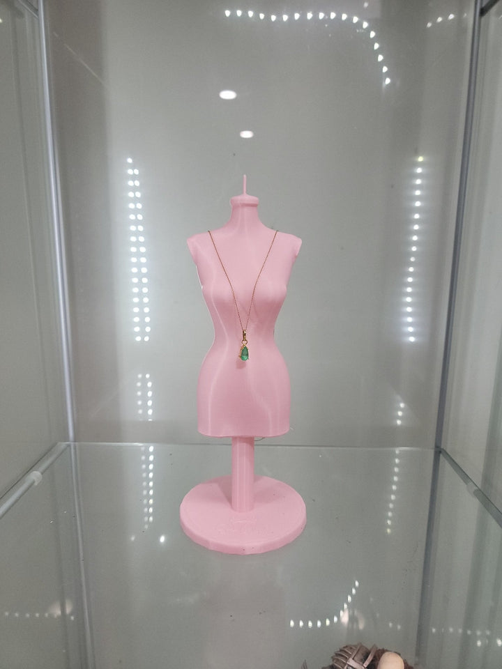 Elegant Pink Mannequin Jewelry Stand - Perfect for Displaying Necklaces & Accessories - JDColFashion