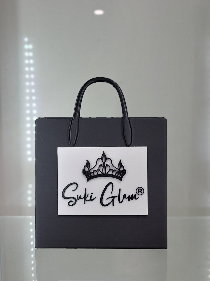 Glam Black Bag Holder - Suki Glam Vanity Decor for Brushes, Flowers & More - JDColFashion