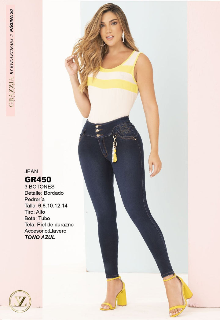 GR450 100% Authentic Colombian Push Up Jeans - JDColFashion