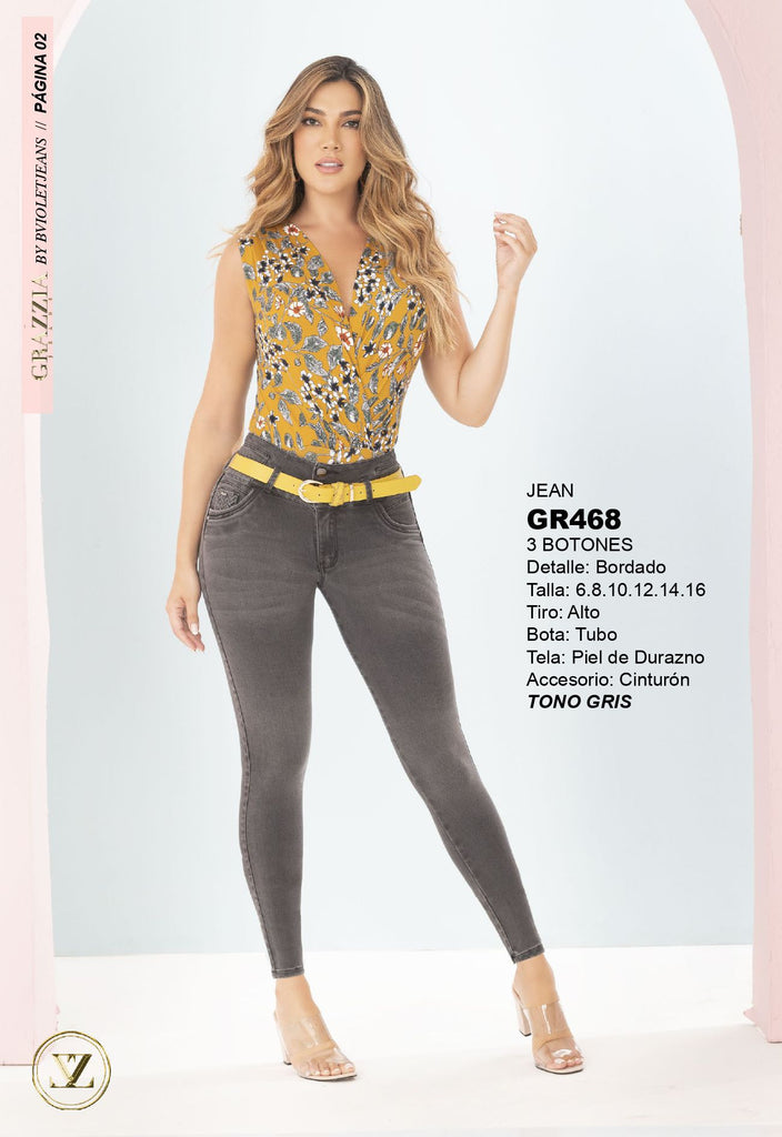 GR468 100% Authentic Colombian Push Up Jeans - JDColFashion