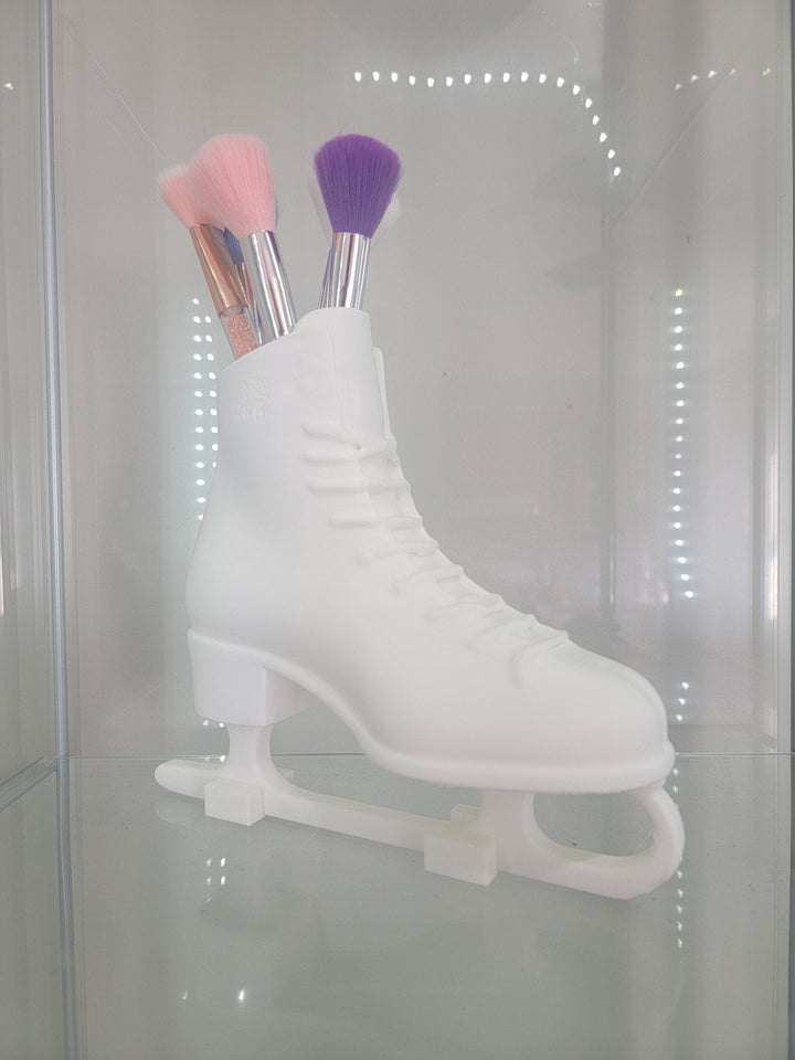 Ice Skate Makeup Brush Holder - Vanity & Home Decor Makeup Organizer and Brush Holder - JDColFashion