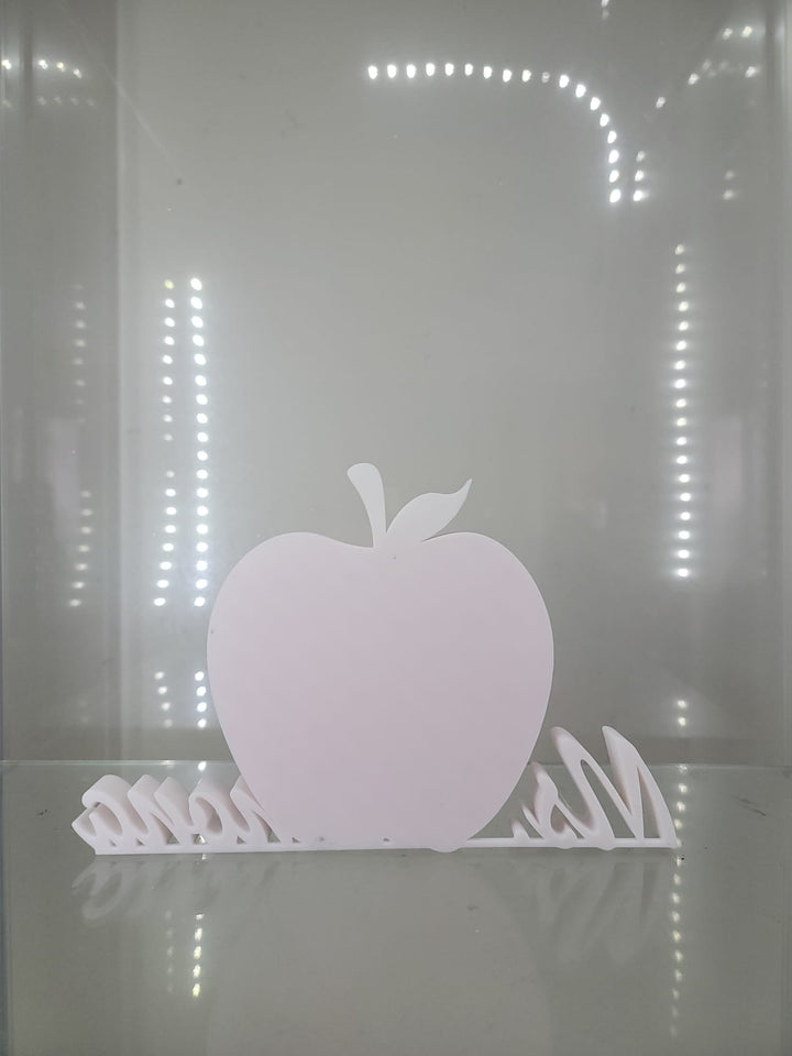 Personalized #1 Teacher 3D - Printed Apple Sign - JDColFashion