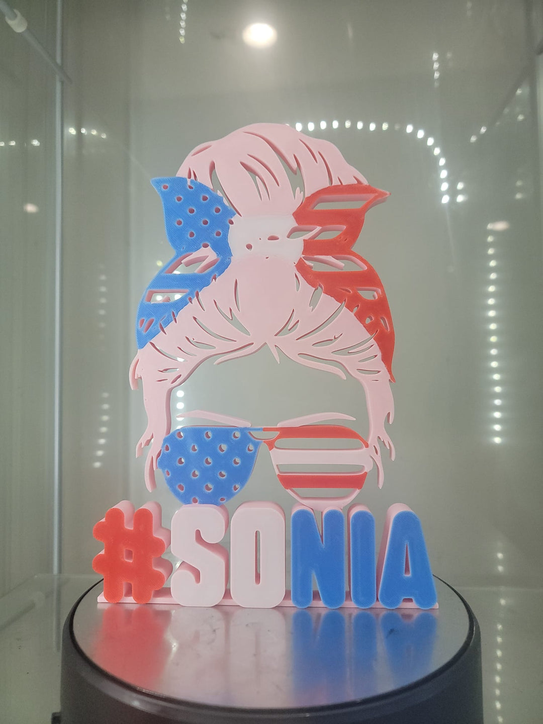 Personalized Patriotic 3D Mom Life Icon Vanity & Home Decor Makeup Organizer and Brush Holder - JDColFashion