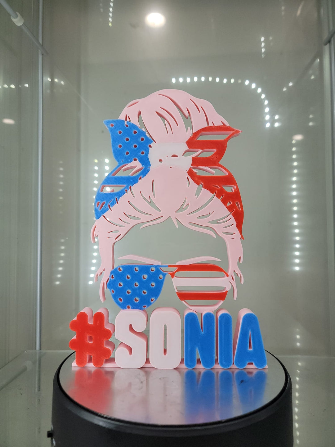 Personalized Patriotic 3D Mom Life Icon Vanity & Home Decor Makeup Organizer and Brush Holder - JDColFashion