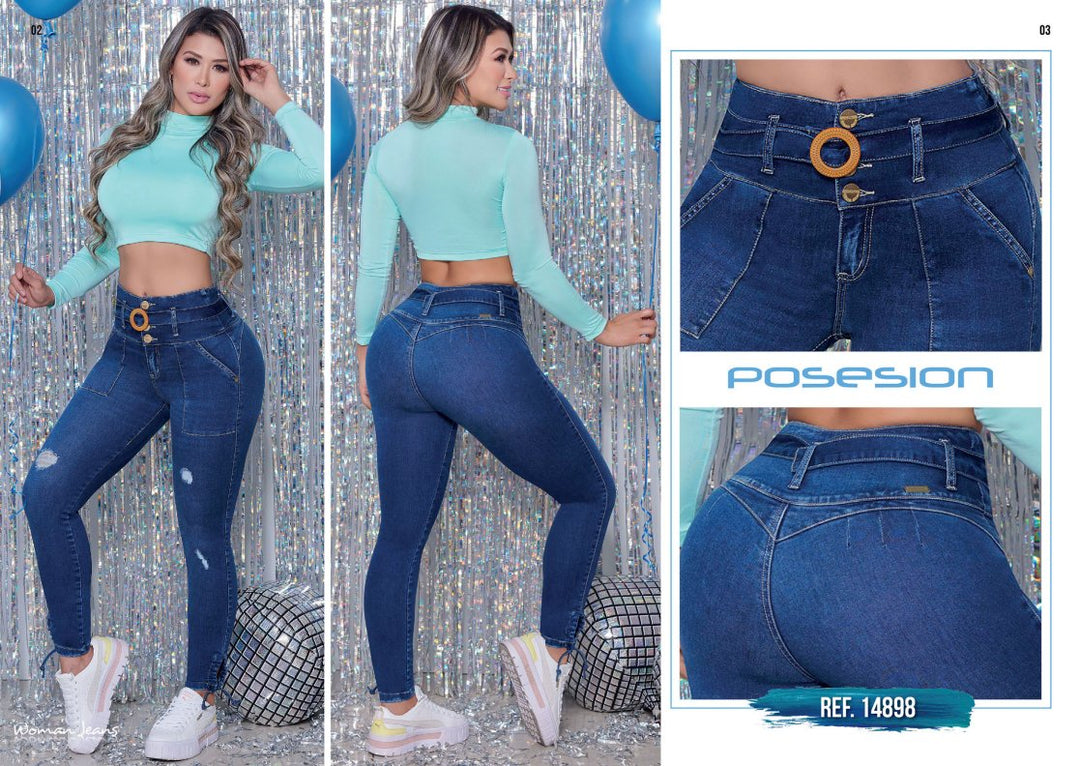 Posesion 14898 100% Authentic Colombian Push Up Jeans - JDColFashion