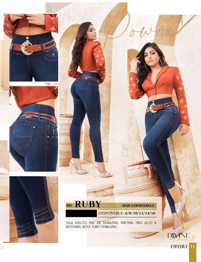 Ruby 100% Authentic Colombian Push Up Jeans - JDColFashion
