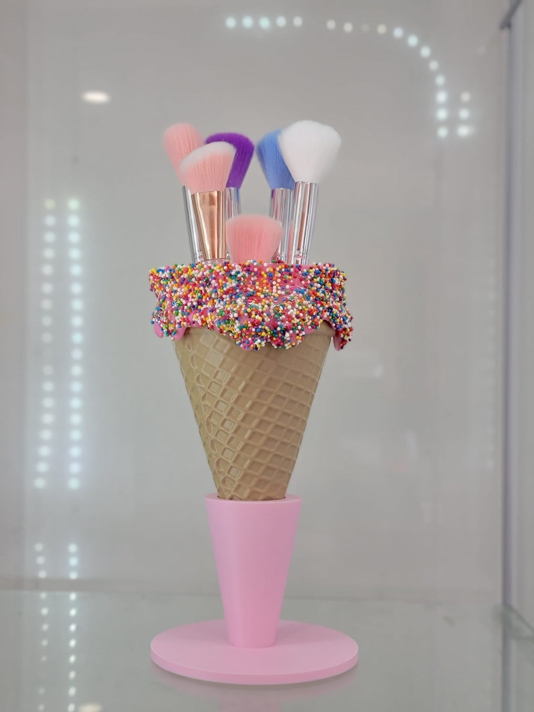 Sprinkles Ice Cream Cone 3D - Printed Brush Holder - JDColFashion