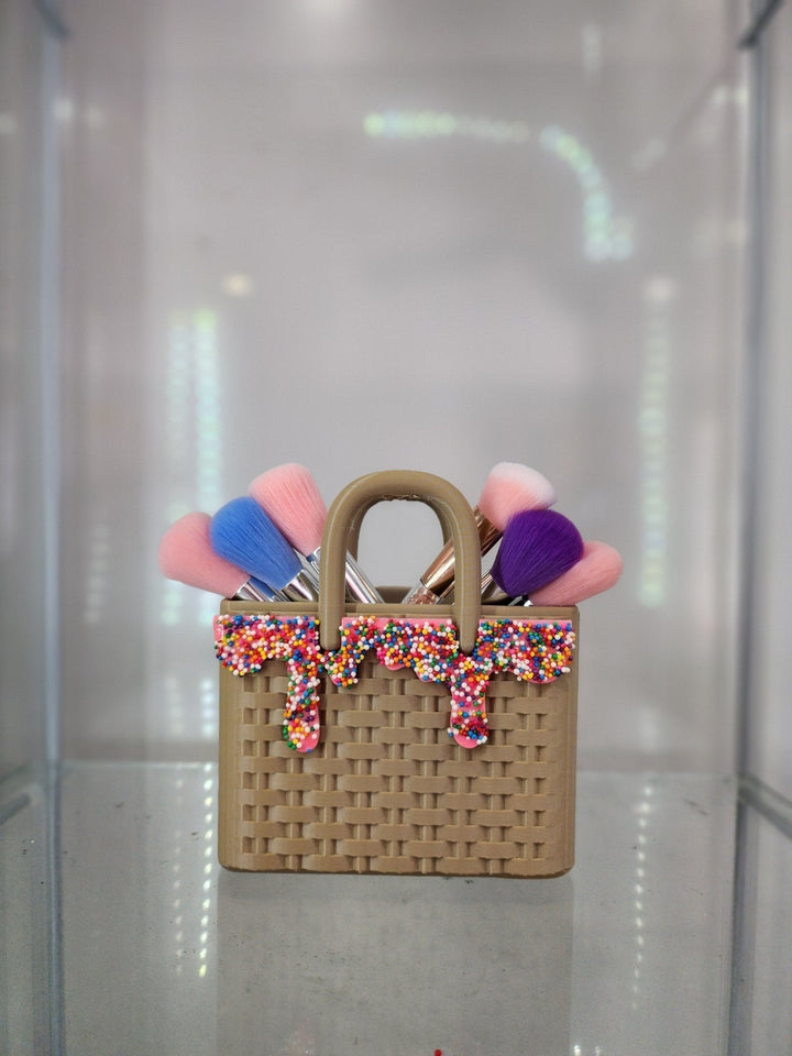 Sprinkles Ice Cream Woven Bag 3D - Printed Makeup Holder - JDColFashion