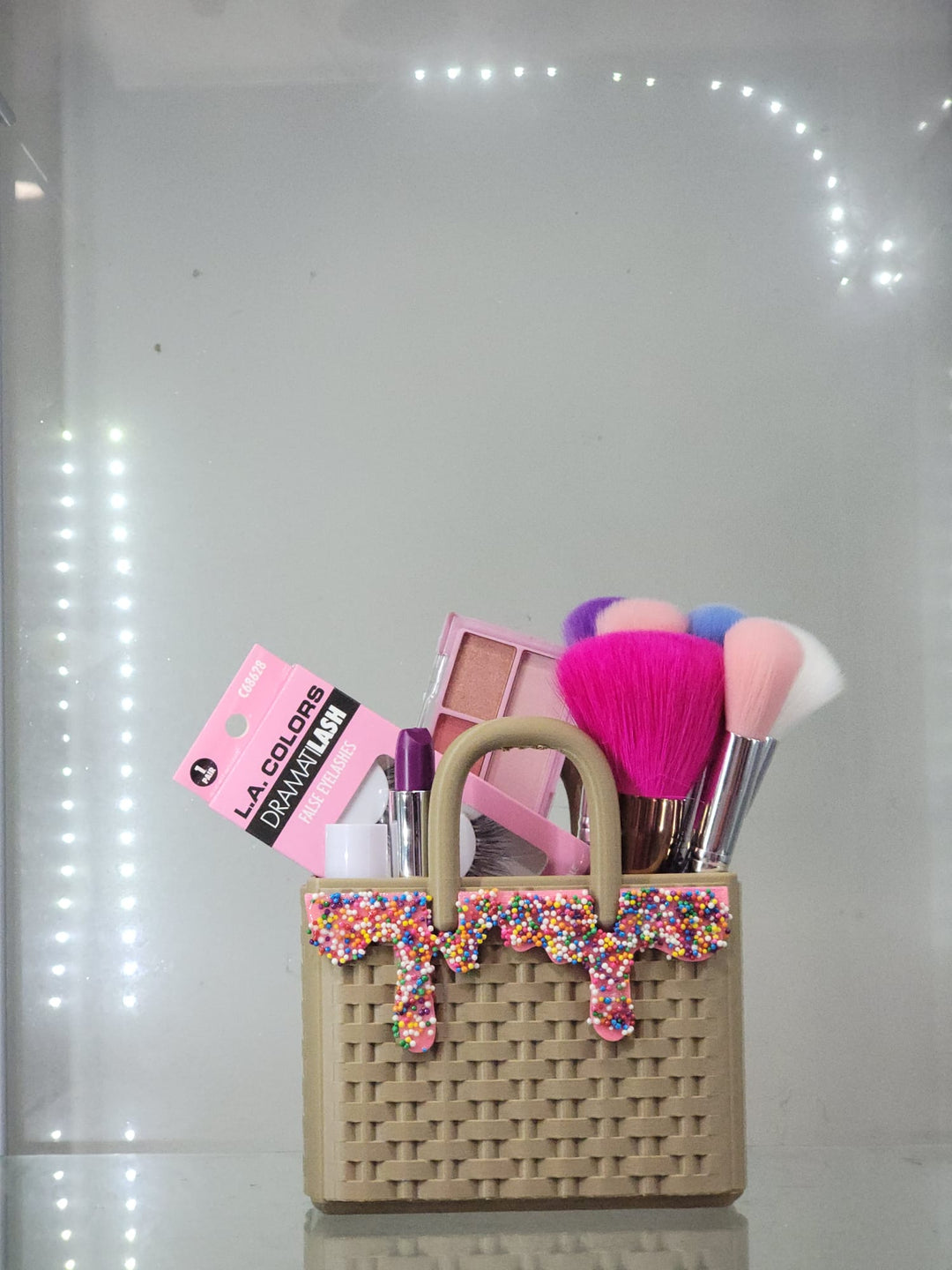 Sprinkles Ice Cream Woven Bag 3D - Printed Makeup Holder - JDColFashion