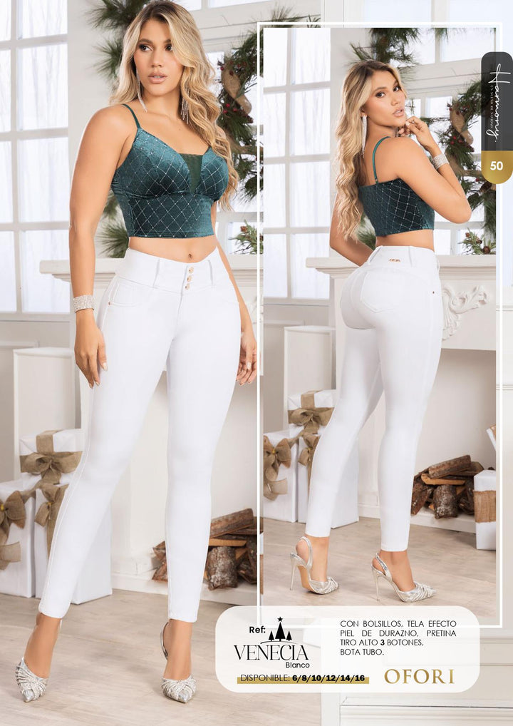 Venecia Blanco 100% Authentic Colombian Push Up Jeans - JDColFashion