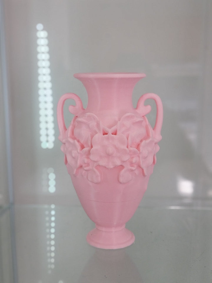 Vintage - Inspired Pink Floral Vase – 3D - Printed Elegance - JDColFashion