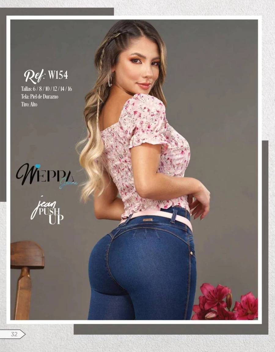 W-154 100% Authentic Colombian Push Up Jeans by Weppa Jeans - JDColFashion