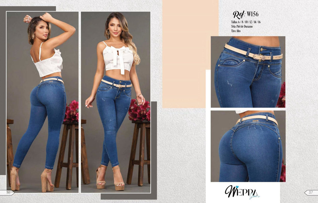 W-156 100% Authentic Colombian Push Up Jeans by Weppa Jeans - JDColFashion