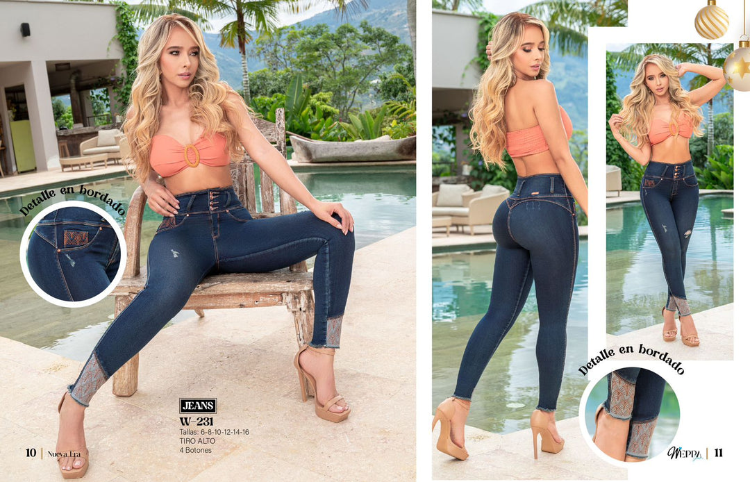 W-231 100% Authentic Colombian Push Up Jeans - JDColFashion