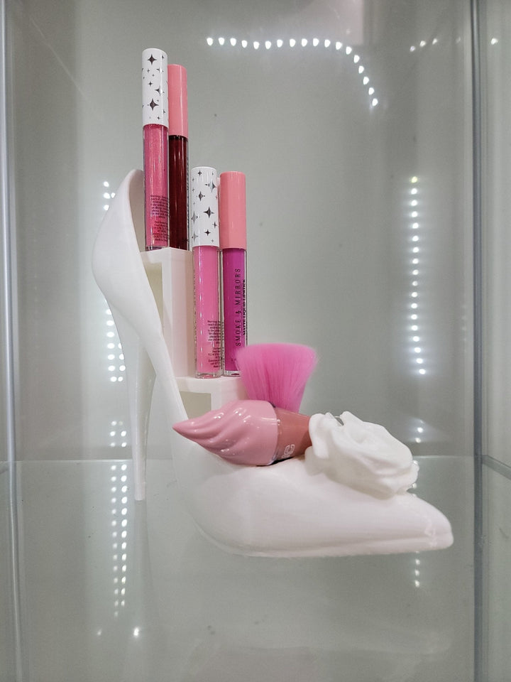 Wedding High Heel Vanity & Home Decor Makeup Organizer Brush Holder - JDColFashion