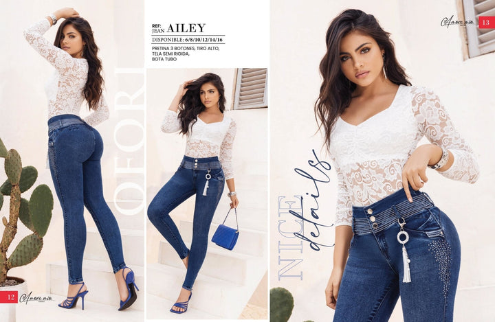 -Ailey 100% Authentic Colombian Push Up Jeans - JDColFashion