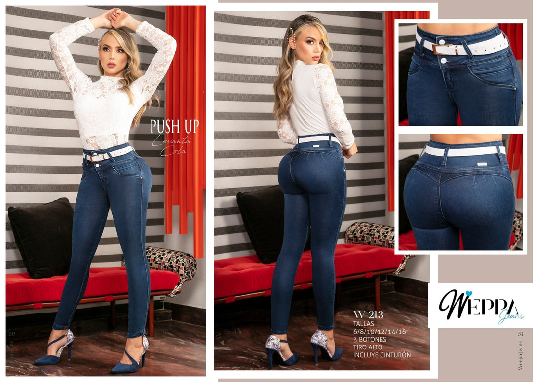 W-213 100% Authentic Colombian Push Up Jeans by Weppa Jeans - JDColFashion